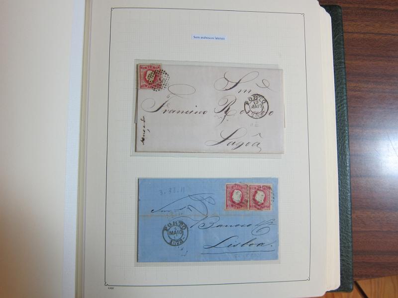 0014 (19).jpg -     Lote:    14      Marcofilia      Lotes Especiais       Descrição:      Portugal.   Colecção montada em dois álbuns com estudo especializado das marcas de duplo círculo e circulares do Porto, com selos de diversas emissões e cartas. Lote a ver.        Lote       Valor Base:     &euro; 1.500,00     Valor Venda:     &euro; 1.500,00     